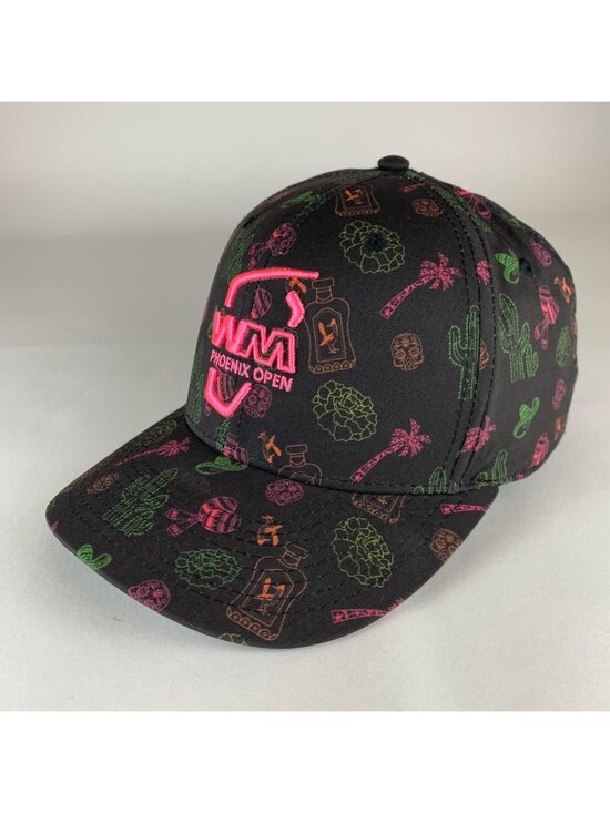 Waste Management Phoenix Open Black Pink Green Pukka Snapback Hat